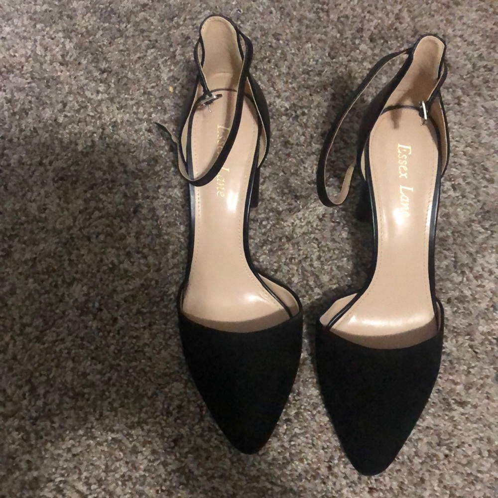 Essex Lane black velvet heel